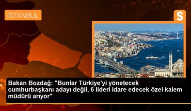 Bakan Bozdağ: “Bunlar Türkiye’yi yönetecek cumhurbaşkanı adayı değil, 6 lideri idare edecek özel kalem müdürü arıyor”